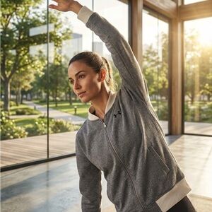 Under Armour Gray Zip-Up Sweatshirt